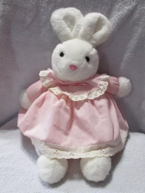 White Bunny Pink Dress Vintage