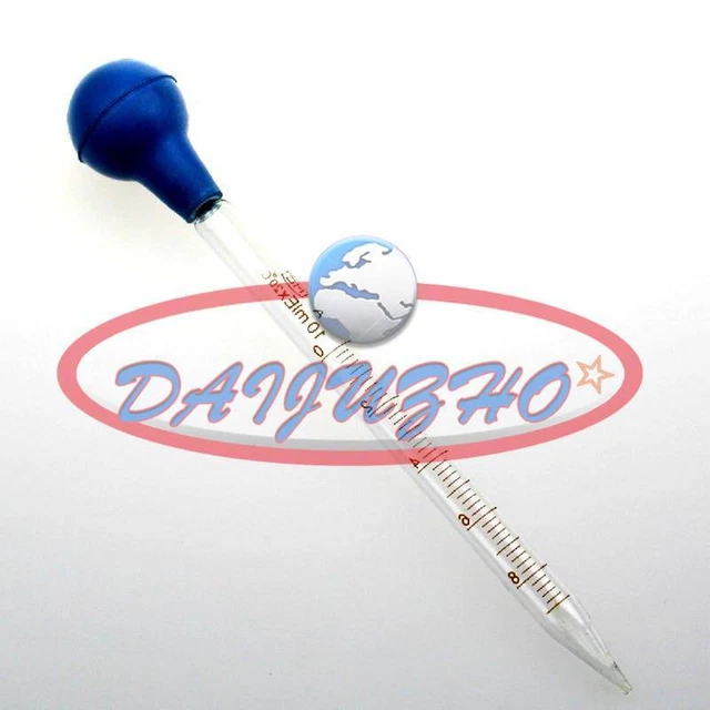 New 5mL Rubber Head Glass Dropper Glass Pipettes Dropper scale line