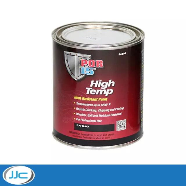 Pintura de alta temperatura POR15 para pinza de freno/colector de escape - negro plano - 946 ml