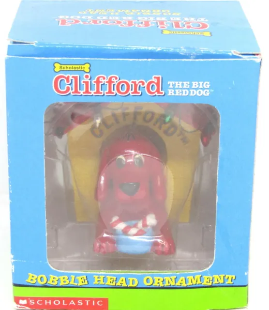 Vintage Kurt Adler, Clifford the Big Red Dog, Bobble Head Ornament.  New.