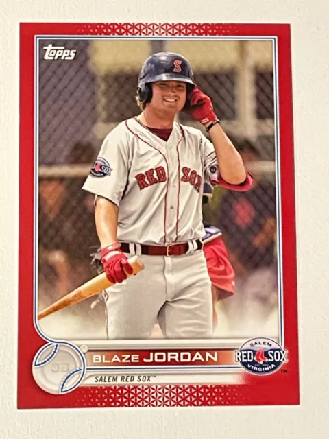 2022 Topps Pro Debut Blaze Jordan Base Red Parallel #1/10