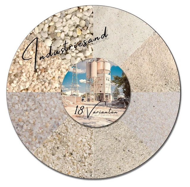 25kg weißer Kristall Quarzsand Industriesand Kunstharz Einstreuung Füllsand Sand