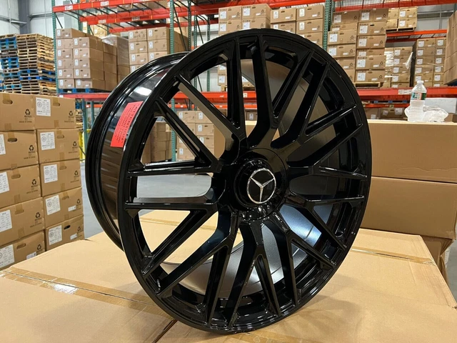 18&X8.5 GLOSS BLACK AMG Rims Wheels Mercedes Benz S550 GLE350 c300 E350 ...