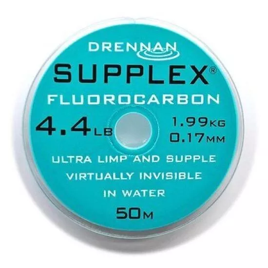 Drennan Supplex Fluorocarbon 50m - Complete Range Available FREE POST