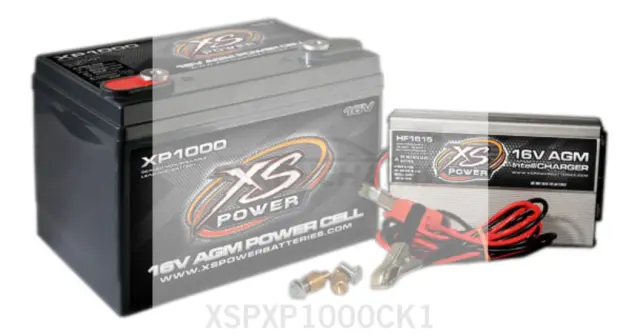 Afor GM Battery 16v 2 Post & HF Charger Combo Kit XP1000CK1
