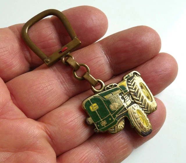 ANCIEN PORTE CLÉ rare métal émaillé John Deere Tracteur Tractor. Agri. Ann. 60 EUR 12,00