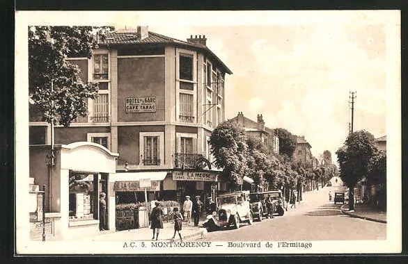 CPA Montmorency, Boulevard de l´Ermitage, Café La Meuse 1949