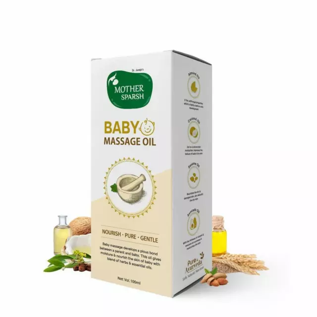 Mother Sparsh Ayurvedic Baby Massage Oil 100ml.