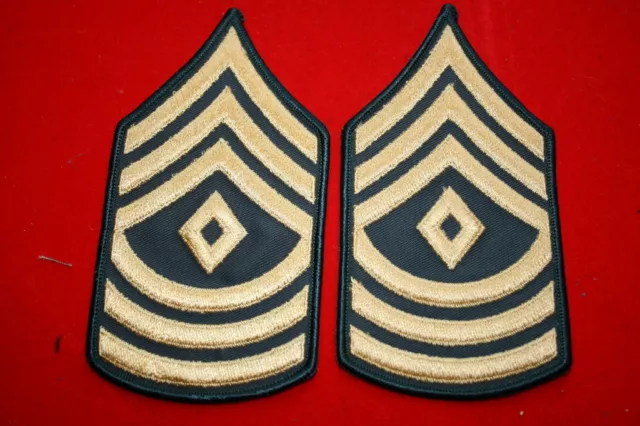 U.s. Us Army Vietnam Era 1St First Sergeant Rank Stripes Pair Colour