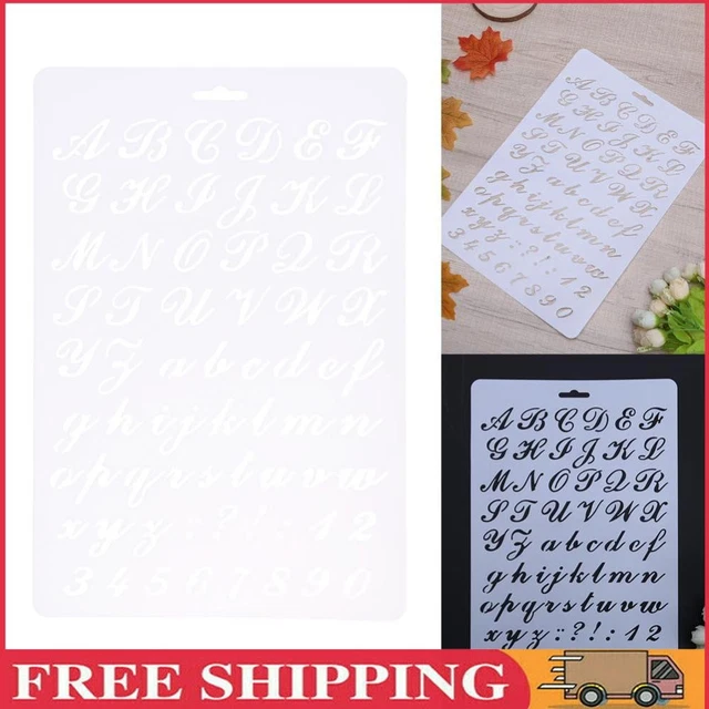 Case Cover Alphabet Spray Schablone – Weiß, 14x13 Cm, PET-Kunststoff, Für Malerei, Scrapbooking & Stamping