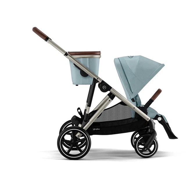 CYBEX Gazelle S Stroller Modular Double for Infant and Sky Blue