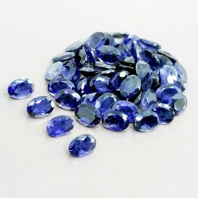 Wholesale Lot of 8x6mm Oval Faceted Natural Iolite Loose Calibrated Gemstone