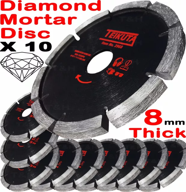 10 Mortar Raking Disc 115mm 41/2" Diamond Mortar Raking Blade Angle Grinder Disc
