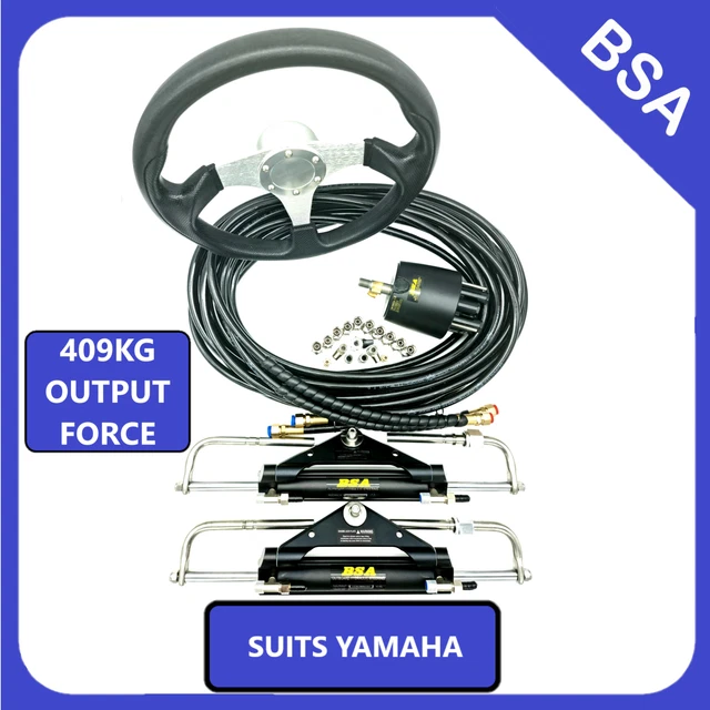 Hydraulic Twin Engine Sports Steering Kit Suits Yamaha Outboards 409 Kg Output