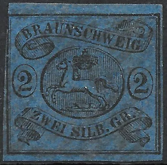 Braunschweig 1853 ~ MiNr. 7 ~ 2 Silbergroschen ~ gestempelt