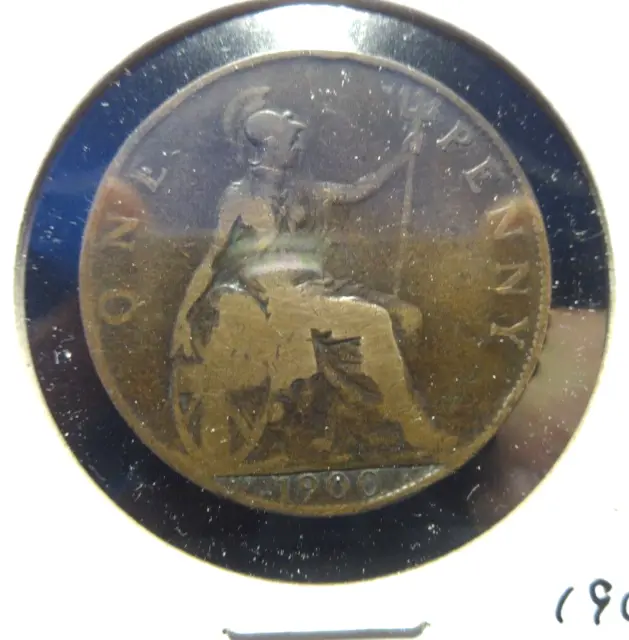 UK GB  1900  1 Penny * Queen Victoria   * 👀