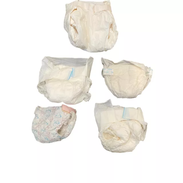 Vintage Baby Diapers Pampers Cotton Baby Doll Play Plastic 3