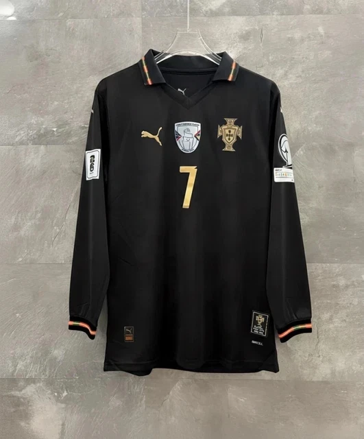 RONALDO PORTUGAL 2026 Black Professional Vapor Jersey Long Sleeve £102.
