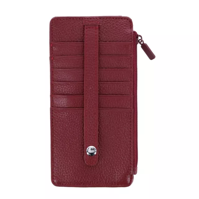 Velez Genuine Women's Leather Bifold Wallet Colombia Red Burgundy Designer