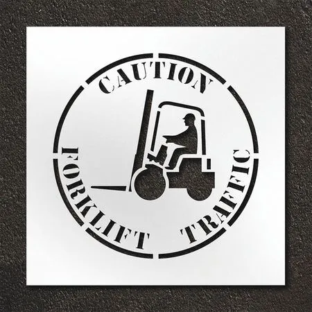 Rae Stl-108-12415 Stencil,Caution Forklift Traffic, Stl-108-12415