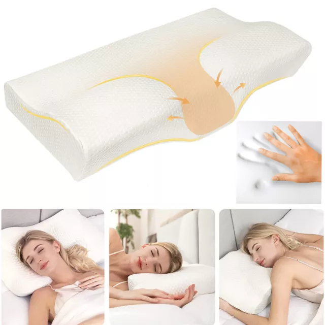 XXL King Size Orthopädisches Nackenkissen Kopfkissen Memory Schaum 60×34cm DHL