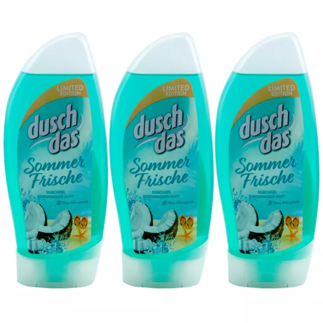 Duschdas Gel Douche Été Frais 3 X 250ml - Kokoswasser Parfum Sans Mikroplastik