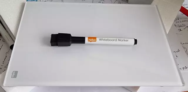 Nobo Glass Mini Whiteboard Notepads 230x152mm Pack of 1