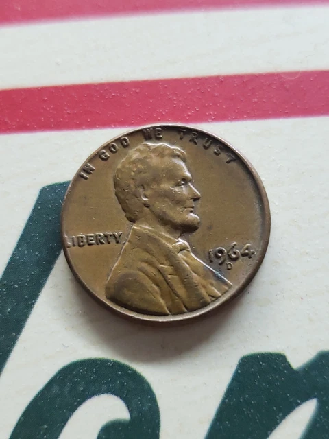 1964 Lincoln Penny - D Mint Mark - 'L' from Liberty on Edge Error -RARE! Stamp