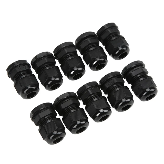 10Pcs/Set Cable Glands Wire Connector Joints PA Nylon for Electrical Cabinet FER