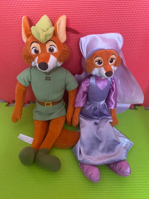 Robin Rood Toy ROBIN HOOD AND maid marian soft toy disney store very rare £60.00 ...