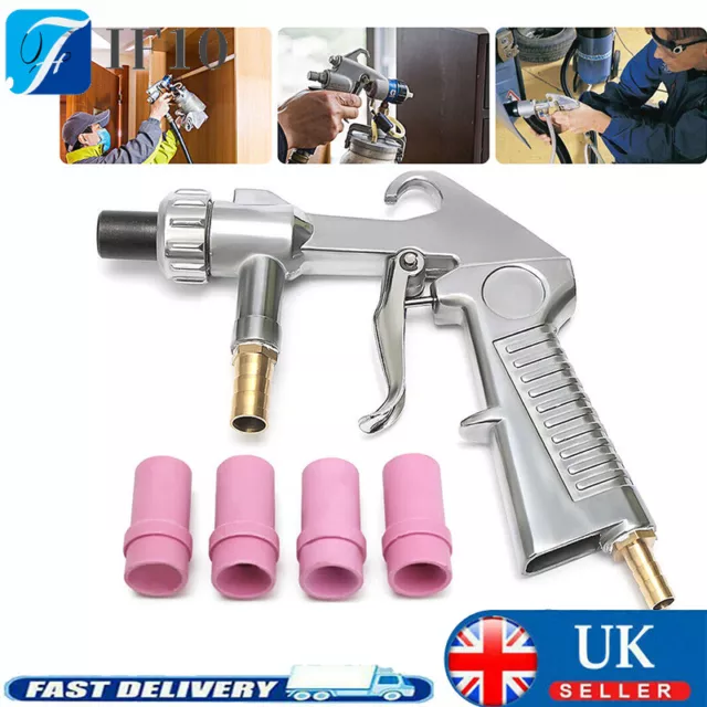 Sandblaster Gun Air Sand Blasting Ceramic Nozzles Kit for Sandblaster Cabinet UK