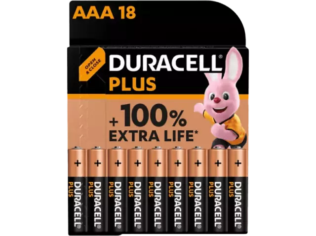 Pilas AAA - Duracell PLUS MN2400 AAA LR03 / LR3, Alcalinas , 1.5 V, .