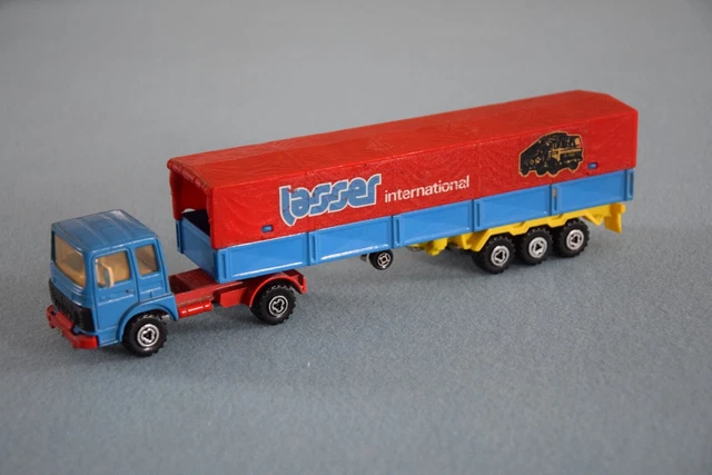 Semi-remorque Saviem Porte-voitures Majorette 1/50 - Rouge - Années 70/80