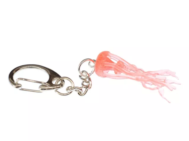 Qualle Schlüsselanhänger Miniblings Anhänger Schlüsselring Medusa Gummi rosa