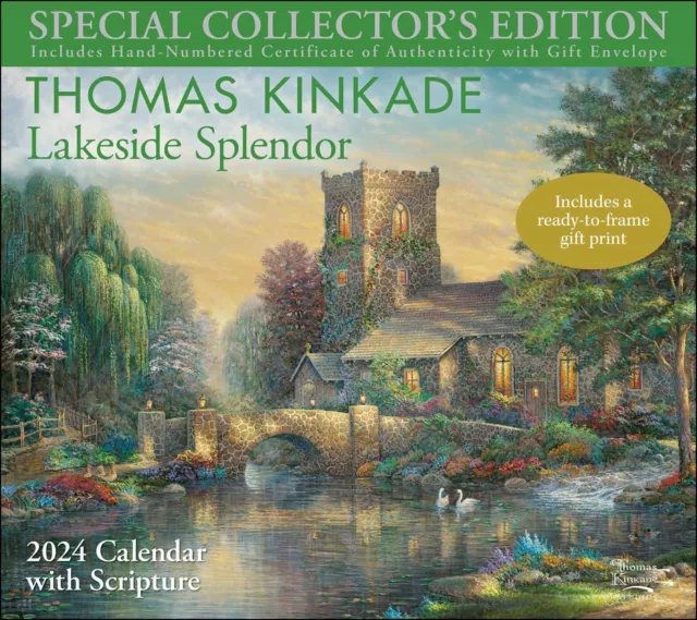 THOMAS KINKADELAKESIDE SPLENDORSCRIPTURE2024 Wall CalendarBrand New