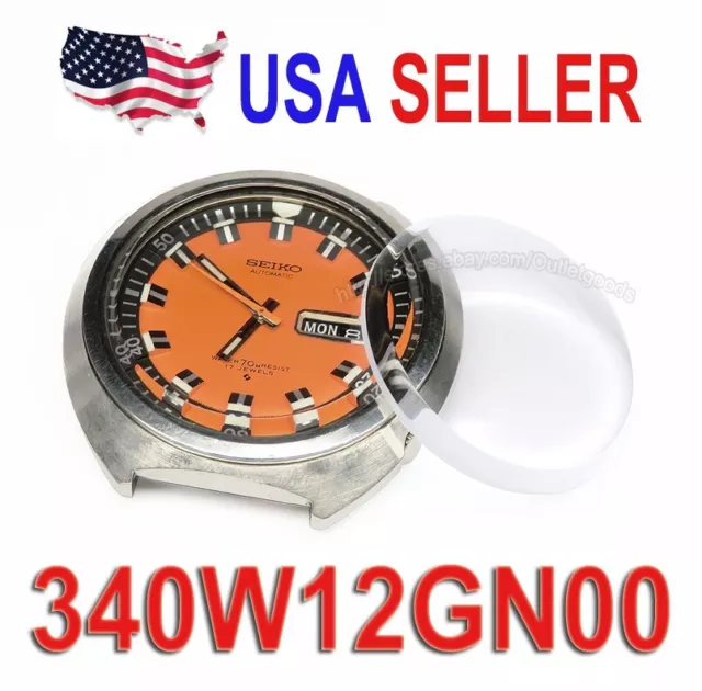 Double Dome Watch Crystal 340W12GN for Seiko 70M UFO 6106-7100 6119-7163 Sushi