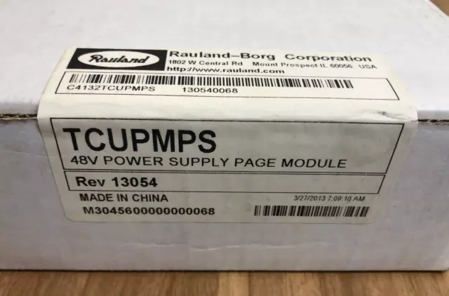 Rauland TCUPMPS 48V Power Supply