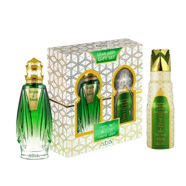 Nabeel Perfumes Acqua Di Nabeel Gift Set 100Ml Eau De Parfum + 200Ml Body Spray