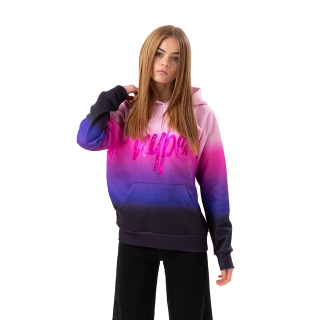 Hype Fade Foil Felpa con Cappuccio Scritta Ragazze (HY8869)