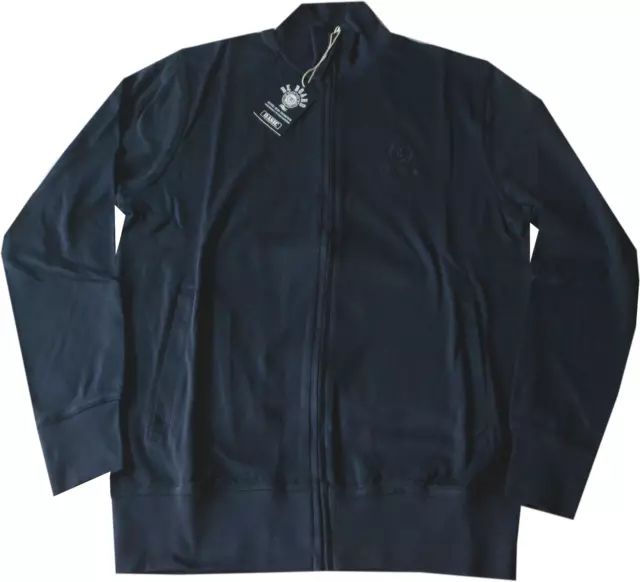 MAGLIA FELPA UOMO M L XL XXL 3XL giacca zip blu cotone Be Board 100% cotone