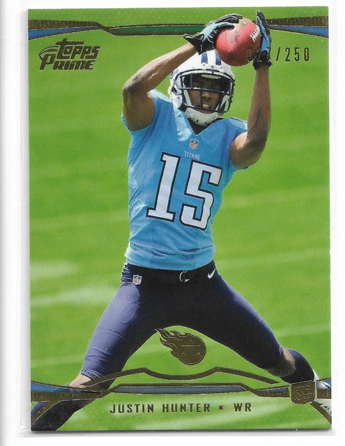 2013 TOPPS PRIME GOLD #'ed /250 JUSTIN HUNTER #143 Rookie RC Titans