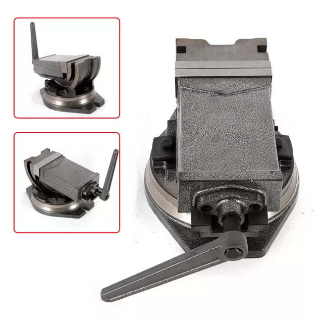 Manual 2 Way Clamp Vise CNC Swivel Base & Angle Swivel 360 º Tilting 90º Tool