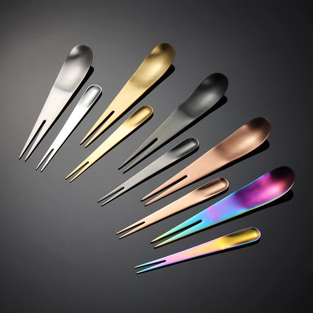 Stainless Steel Fruit Fork Dual-Use Multi-Purpose Ice Cream Dessert Spoon For Wa