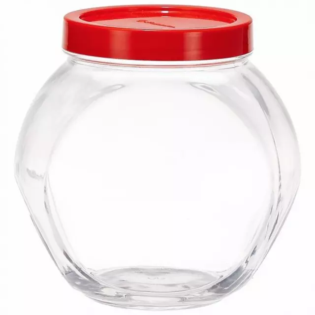Tarro Bella De Cristal Con Tapa Roja (15578)