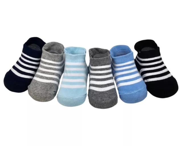 Baby Grip rutschfeste Socken Kleinkind Säugling Kinder Jungen Mädchen knöchelgestreift blau rosa