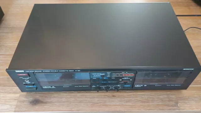Yamaha K-30 Natural Sound Stereo Double Cassette Deck Tested Working
