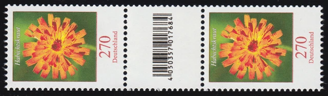 3475 Habichtskraut 270 Cent, Paar mit Nummer, GROSSES Codierfeld, ohne Nr. **