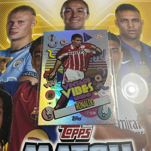Match Attax R9 MATCH ATTAX 24/25 2024 2025 R9 Ronaldo Nazario PSV Vintage Vibes Foil ...