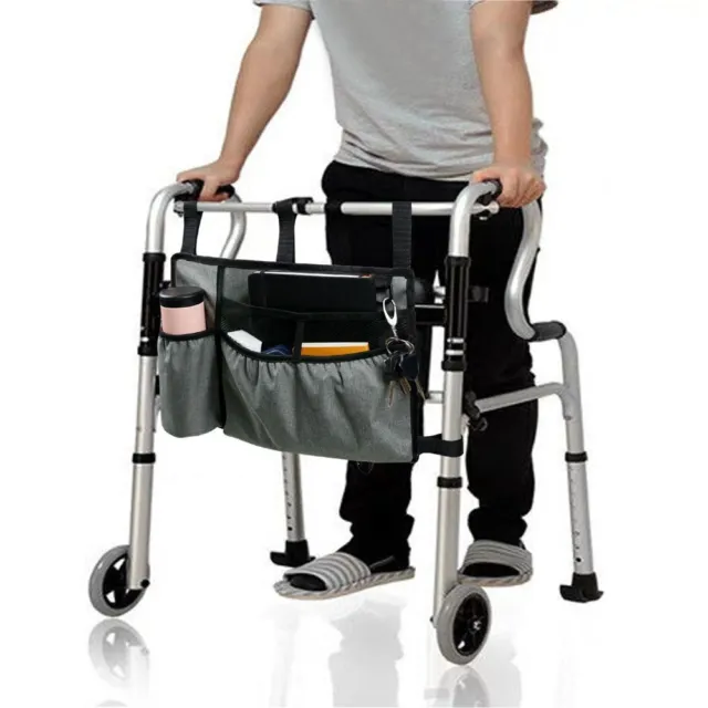 Foldable Walker Basket Large Capacity Attachments Bag  Wheelchair Rollator