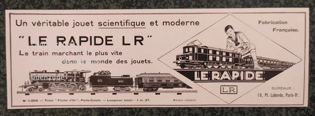 Coffret Train Mécanique LR Le Rapide – Wagons SNCF, Rails, Agrafes, Clé – Époque 2
